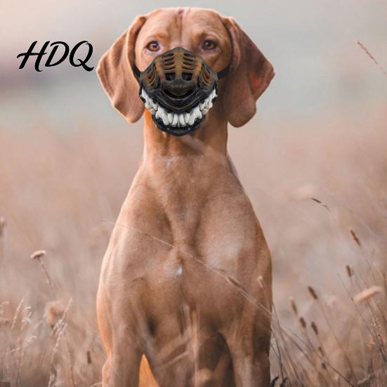 Themed Party Dog Attire Hell Hound Muzzle for Dogs Scary Natural Latex Beast Costume Mask Hellhound Headgear Dogs with Adjustable Straps Halloween