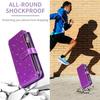ASUWISH For Samsung Galaxy A05 4G Case 10 Card Holder Glitter Leather Phone Cover with Crossbody Strap