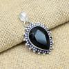 Schwarzer Spinell Edelstein Anhänger Handgefertigt 925 Sterling Silber Schmuck Für Geburtstagsgeschenk
