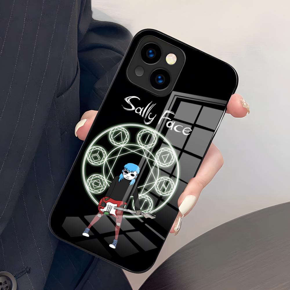 S-Sally Face Game Phone Case For IPhone 17 Pro Max 15 Pro 16 14 Plus 12 13 Mini 11 Pro Shockproof Glass Cover