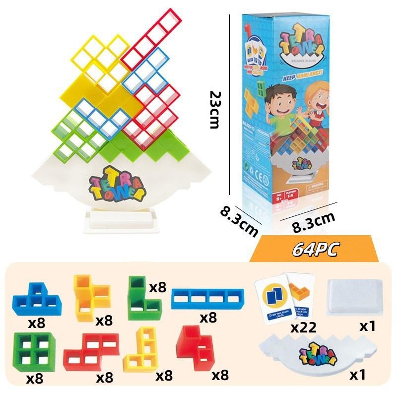 

64-70 шт. настольная игра для вечеринки, семейная игра, реквизит, строительные блоки, конкурс для детей, взрослых, подарки на день рождения, настольные игрушки