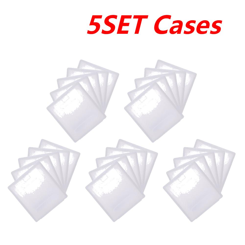 25-5PCS Plastic Game Card Cartridge Cases Transparent Anti Dust Cover Storage Boxes for Nintendo Game Boy Color Pocket GBC GBP