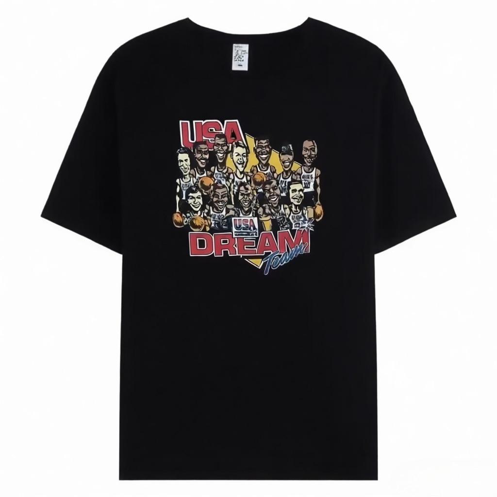 

Новая мужская летняя хлопковая футболка в винтажном стиле 1992 года, с круглым вырезом, дышащая, 90-е, Команда мечты, унисекс, Топы США L