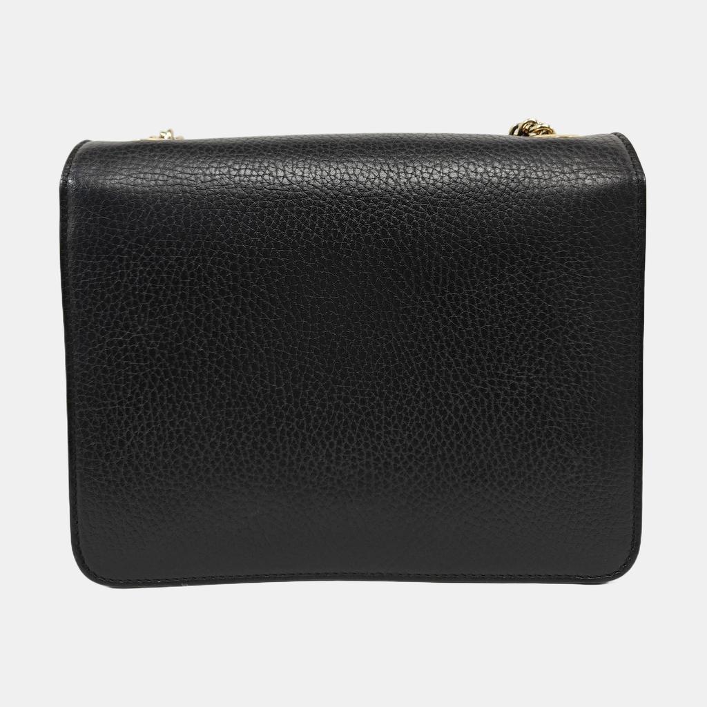 [Gebraucht] Double G Kette Schultergurt Genarbtes Leder Umhängetasche Akkordeon Crossbody Tasche - Sehr Gut #1Q23M6S