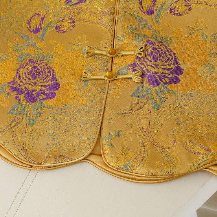 Zijden Jacquard Damesvest met Kikkerknopen - Nieuwe Chinese Stijl voor Lente & Herfst