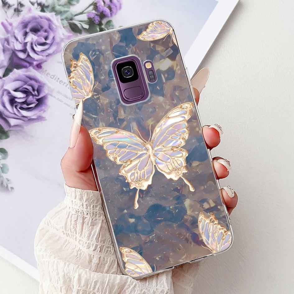For Samsung Galaxy S9+ S9 Plus Case SM-G965F Cute Love Heart Strawberry Soft Silicone Cover on Samsung S9 S 9 SM-G960F TPU Coque