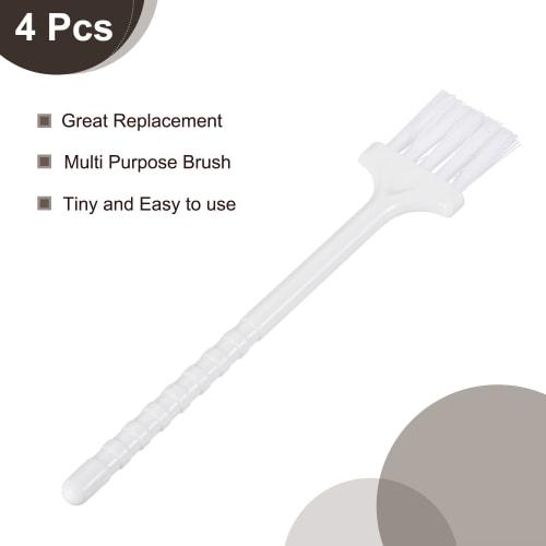 Uxcell Shaver Cleaning Brush Tool for Keyboards, Window Tracks, Vents, Home and Office Use with 13cm Plastic Handle, White, 4 Pieces
