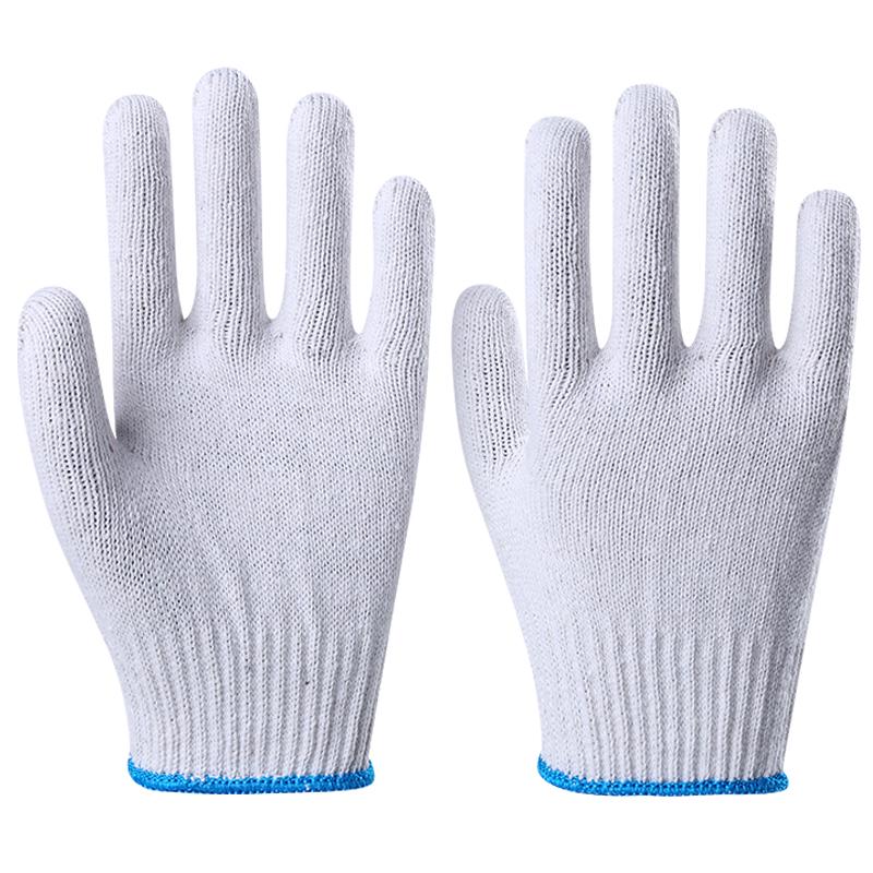 60 пар хлопковых рабочих перчаток: Прочная, утолщенная защитная экипировка для строительства и ремонта.