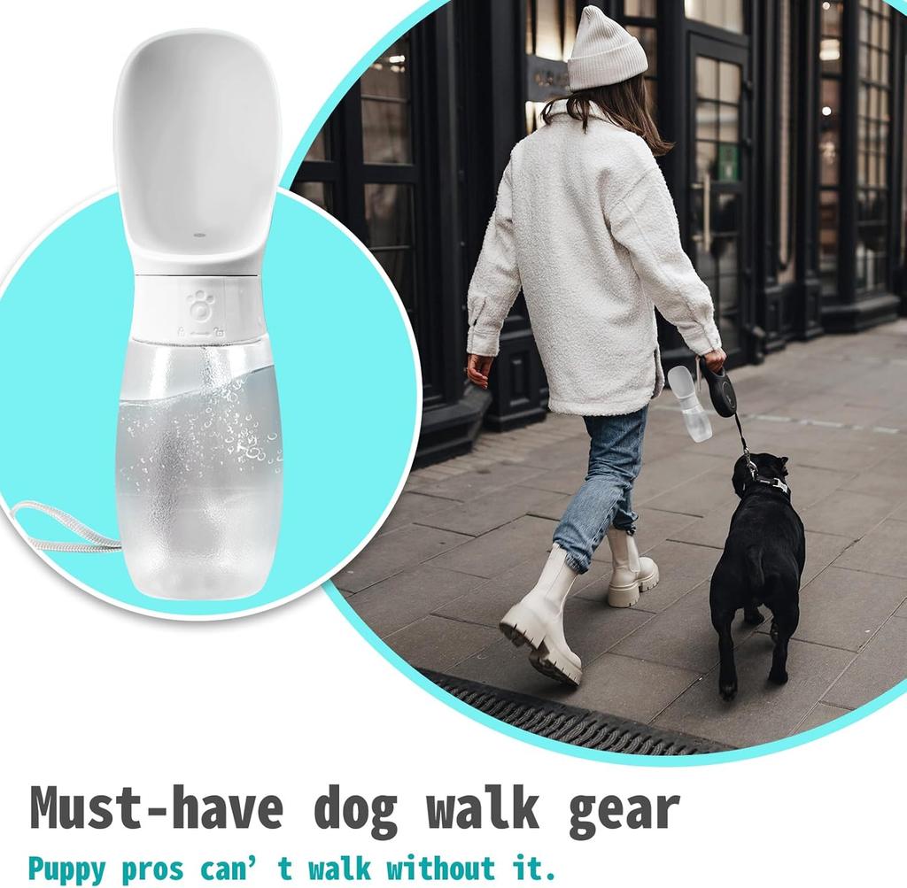 500ml Big Dog Water Bottle Portable Drinking Bowl for Small Medium Dogs Cat Travel Hiking Puppy Pet Water Dispenser Cup