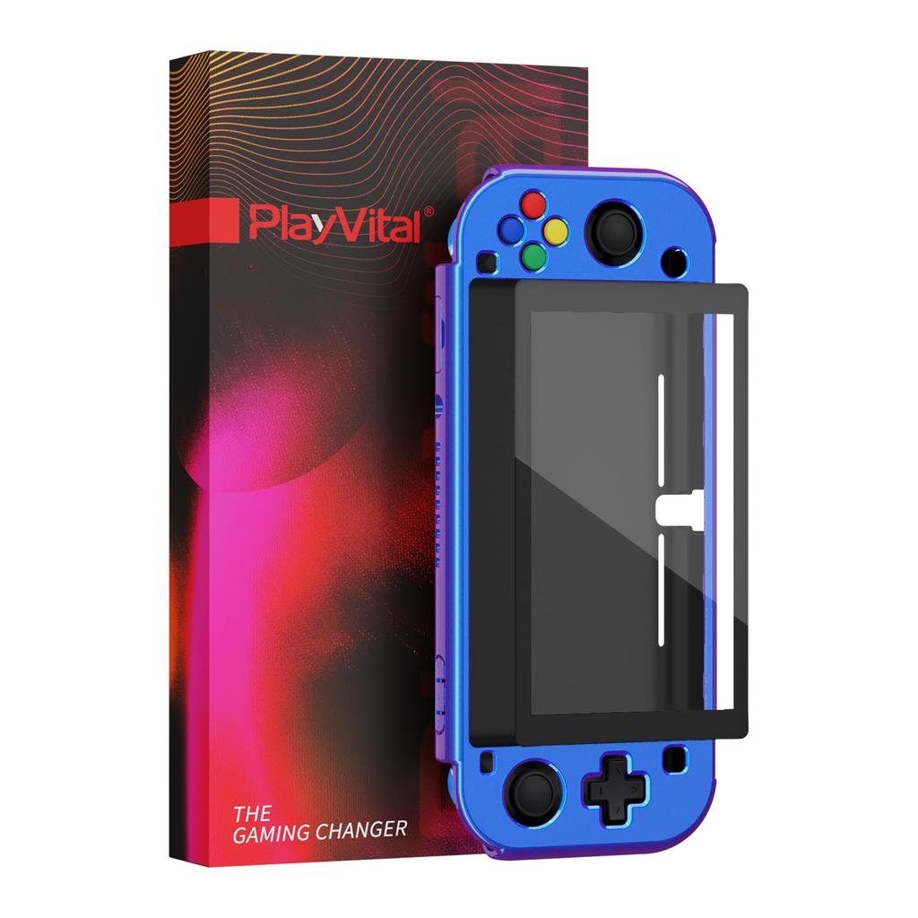 Custom Cover for eXtremeRate PlayVital Switch Protective Cover for Switch Lite with Screen Protection Film Blue Chameleon Lite, (hard) - 1 [Purple