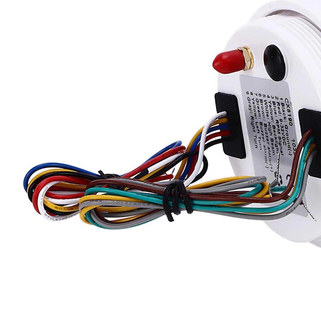 85mm 200kmCelsiush GPS Speedometer 0‑8000rpm Tachometer Gauge LCD Red Backlight Waterproof for 12VCelsius24V Car Boat Yacht RV Truck