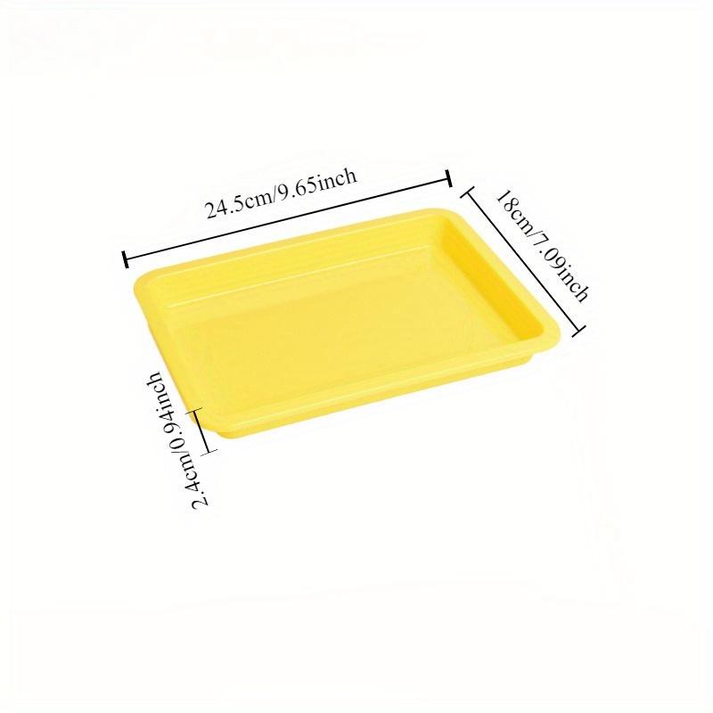 5pcs Colorful Plastic Flat Bottomed Shallow Tray Experimental Tray Small Item Parts Storage Box Storage Classification Square Tray