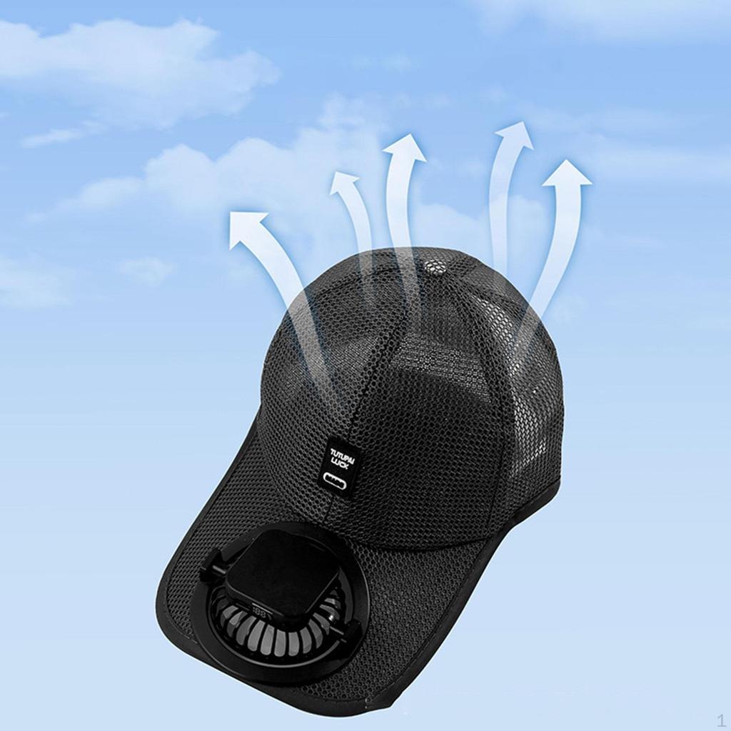 Solar Fan Baseball Cap Cooling for Travel Camping