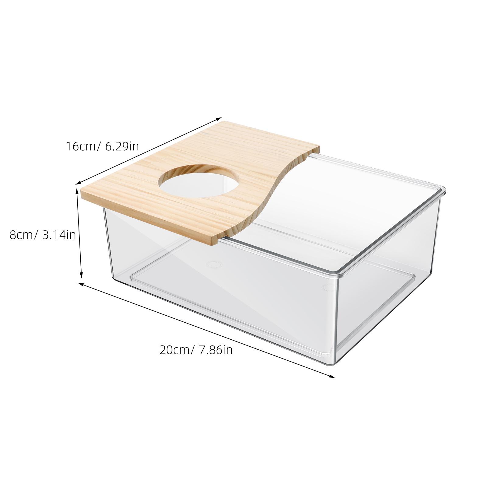 

Transparent Hamster Sand Bath Container Acrylic Chinchilla Dust Bath Box Hamster Sandbox Chinchilla Bathing House Container 1pc