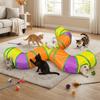 Extended Folding Cat Tunnel Toy Breathable Pet Playing Tube Funny Cat Hideaway  Hideaway