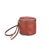 Retro Handheld Coin Purse with Wenge Beads, Flocked Leather Mini Key Holder, and Large Capacity Earphone Pocket Envelope.