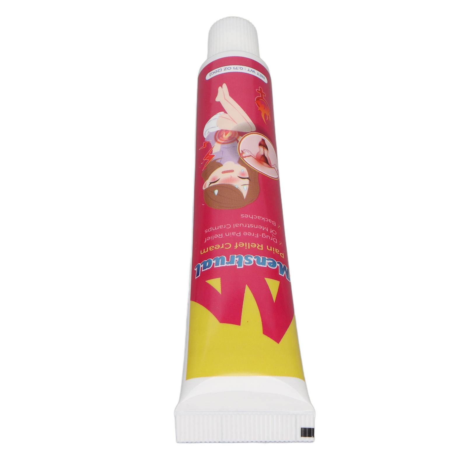 

Menstrual Cramp Relief Cream Portable Safe Mild Backache Menstrual Symptom Relief Cream for Women 0.7oz