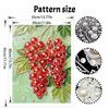 DIY Frameless Pearl Painting Kit Redcurrant 3D Shiny Bead Art Canvas Relaxing Creative Craft for Home Wall Decor Gift