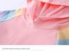 Spring & Autumn Ruffle Cartoon Rainbow Hooded Long Sleeve Princess Dress for Girls