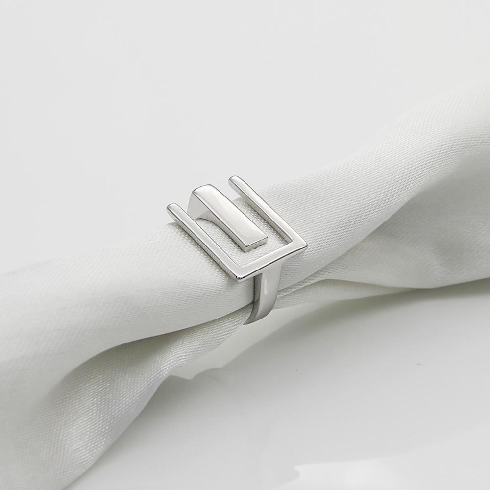 Party Accessories Geometric Gifts Girls Trendy Finger Rings Hollow Ring Rectangular Open Ring