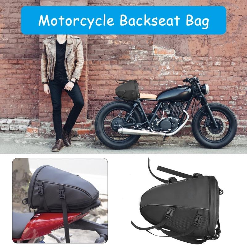 Waterproof Motorcycle Riding Pack Multiuse Tail Bag Helmets Gear Organized Storage Backpack with Spacious Compartments