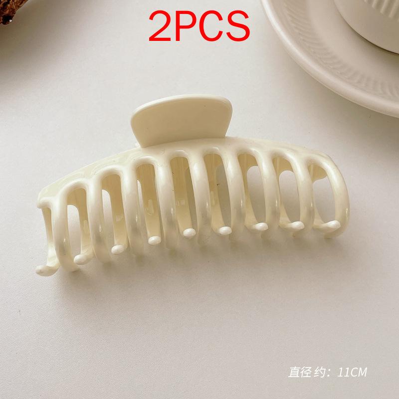 2 ΤΕΜ Premium Σετ Κεφαλών Νέο Γυναικείο Κλιπ Κλιπ Νύχι Μόδας Καφέ Μαύρο Ακρυλικό Μεγάλες Φουρκέτες Claw For Lady Clip Barrette Αξεσουάρ μαλλιών