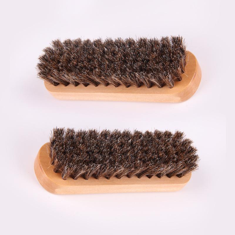 1/3Pcs Horse Hair Wood Brush Handle Dashboard Details Polishing And Cleaning Brush Leather Shoe Care And Cleaning Shoe Brush