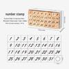 Retro Wooden Date & Time Planner Stamp for Journal Decoration