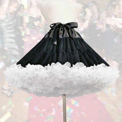 Damen Unterrock Rock Halbrunder Unterrock für Mädchen Kleid Dame Cosplay Bühnenauftritte