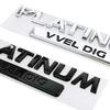 3D ABS PLATINUM VVEL DIG V8 Letters Logo Car Trunk Badge Emblem Decals Sticker For Nissan Patrol Y60 Y61 Y62 Armada Accessories