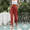 Women's Fashion Casual Solid Color Print High Waist Pants & Capris