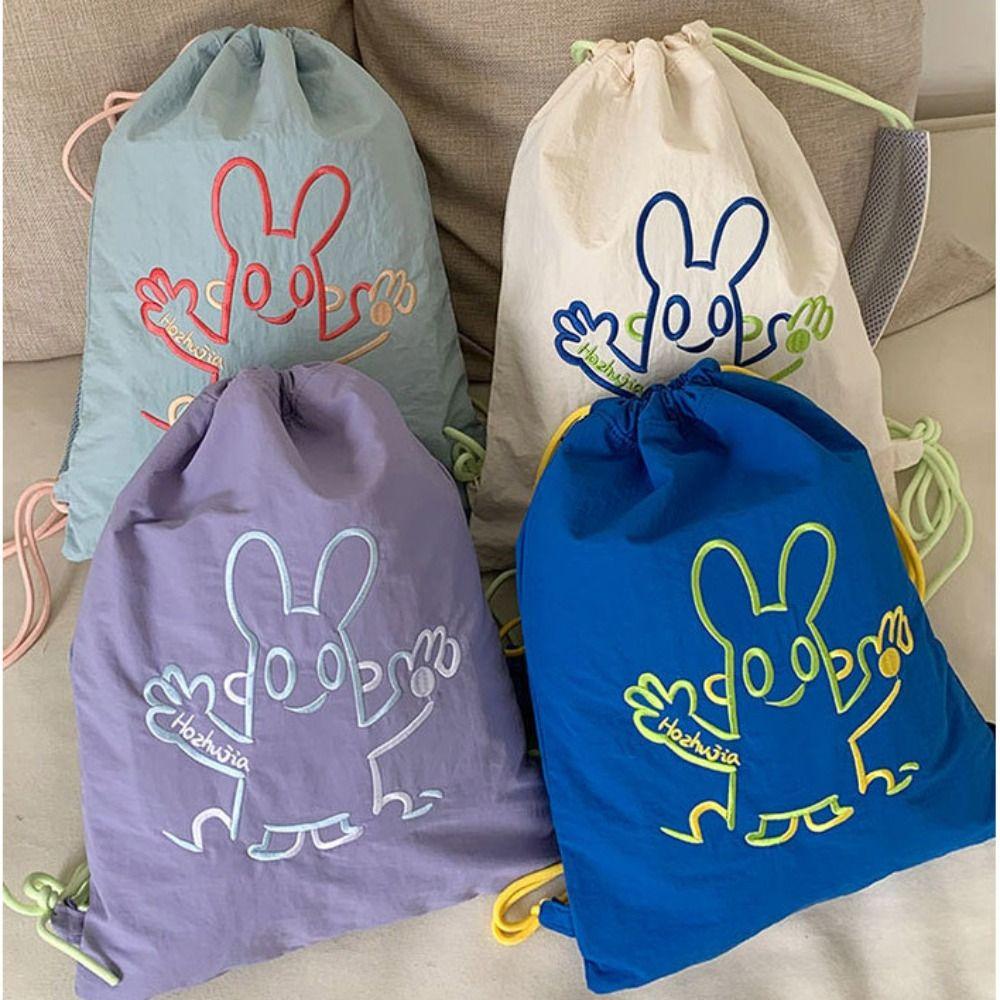 Lightweight Fitness Shoulder Bag Large Capacity Drawstring Fitness Bag  All-match
