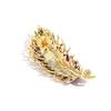 High-end Vintage Peacock Feather Colorful Oil Dripping Jewelry Brooch