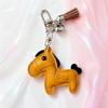 Cartoon Pu Leather Horse Key Chain Heart Zodiac Pony Bag Hanging  Year of The Horse