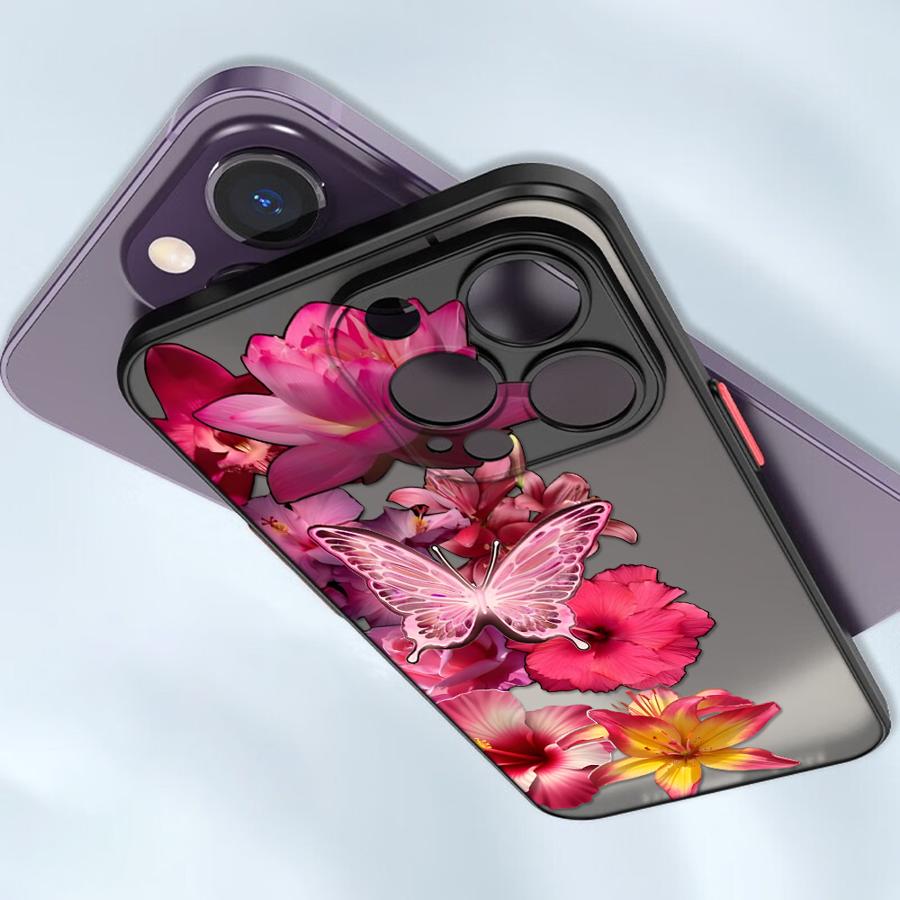 Funda Back Phone Cover Case for iPhone 17 Pro Max 7 8 SE 14 XS XR 15 11 12 Air 16 Plus 13 Mini Cartoon Flower Art