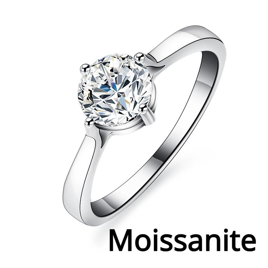 

Кольцо из стерлингового серебра 925 пробы, цвет D, кольцо с муассанитом, женское кольцо, классическое обручальное кольцо, обручальное кольцо, подарок для подруги 10