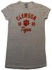 Pro Edge Juniors Clemson Tigers 1889 Speckled White Shirt New S, L