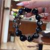 Obsidiaan Scepter Natuurlijke Zilver Obsidiaan Thee Kristal Armband voor Vrouwen, Origineel Ontwerp Cadeau
