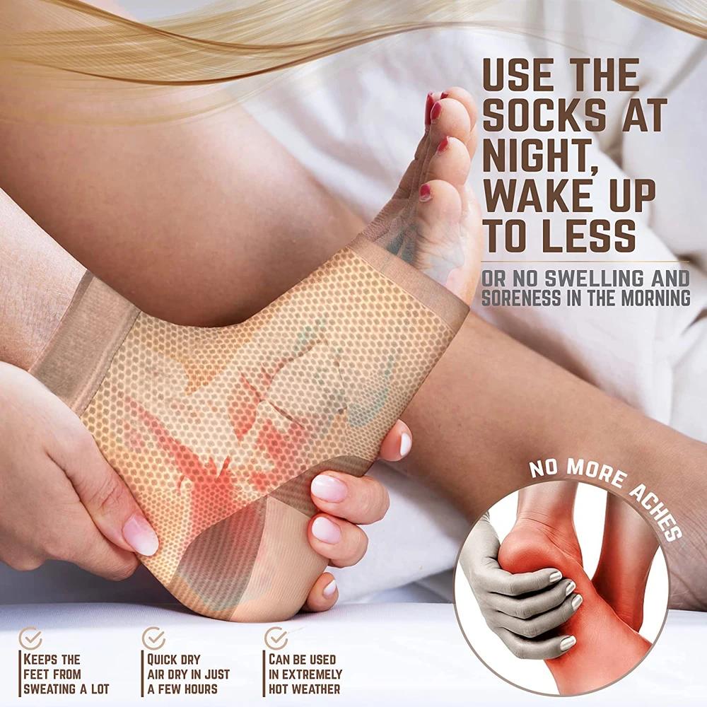 1 Pair Sports Plantar Fasciitis Socks With Arch Support, Ankle Compression Sleeves Brace For Foot Pain Relief Swelling