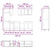 Lyon Kitchen Unit Set 8 Pcs Concrete Grey Particleboard
