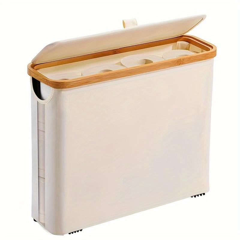 

Large toilet paper storage box, laundry basket, clothes storage box, toy storage box, Oxford cloth storage shelf with lid бежевый