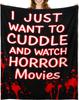 Christmas Movie Watching Blanket Holiday Hot Chocolate Design Gift for Her CozyHomeStyle70x100