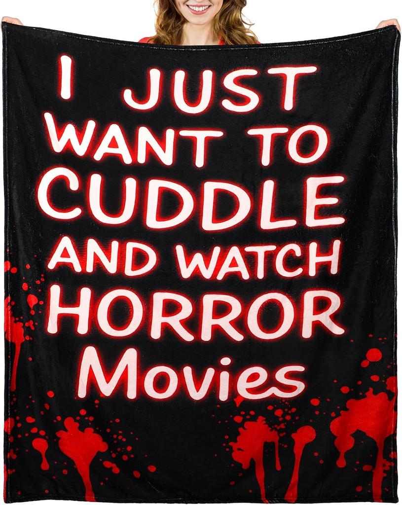 Christmas Movie Watching Blanket Holiday Hot Chocolate Design Gift for Her CozyHomeStyle70x100