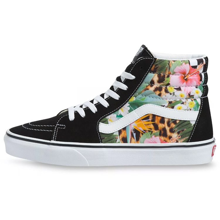 Vans Sk8-Hi Tropical Animal Check Black Women Sneakers True-White VN0A4U3C2FB