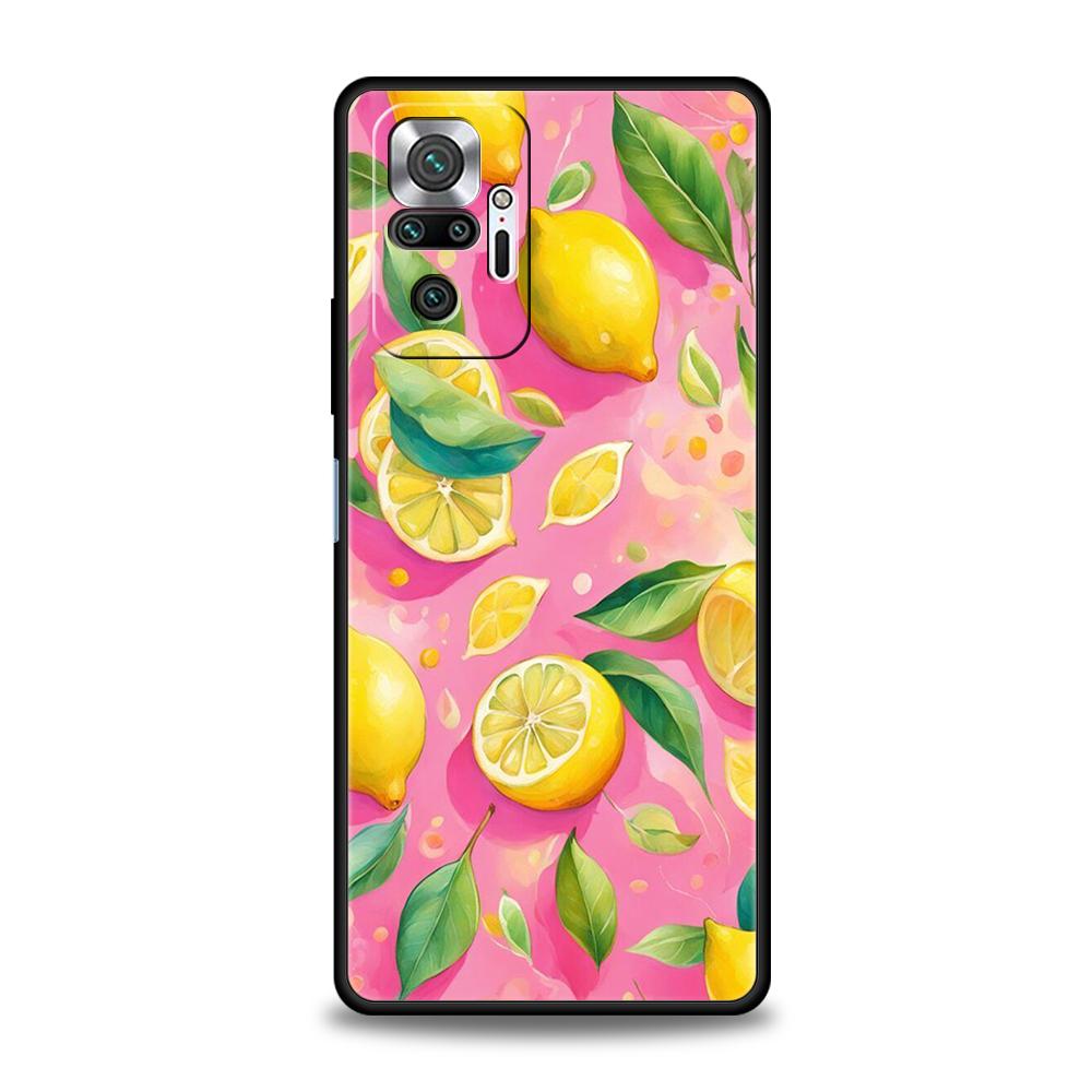 

Phone Case Cover for Redmi 14C 13C 10C Note 14 13 12 10 11 K40 K50 Gaming Pro Plus 5G Soft TPU Fresh Summer Fruit Lemon Cherry Redmi K50