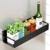 Magnetischer Kühlschrank-Organizer - Bohrfreies, seitlich montiertes Gewürzregal, Verstellbare Küchenaufbewahrung mit Haken für Gewürze & Utensilien