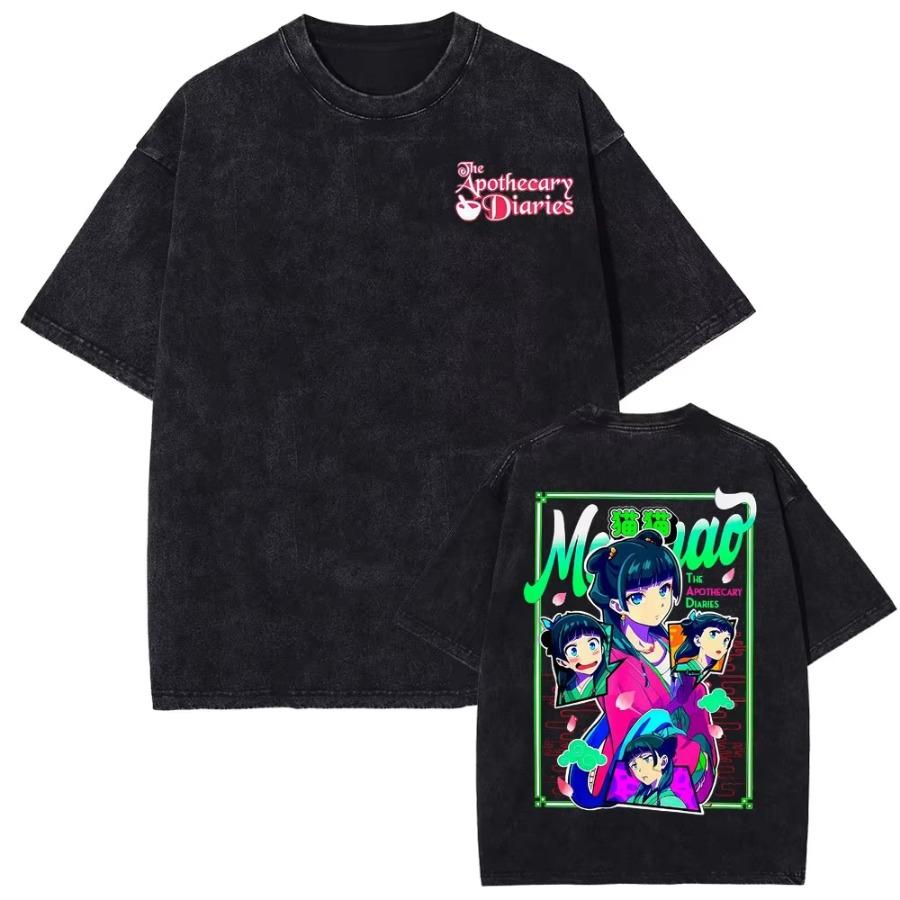 Chat · Journal d'un Pharmacien · Anime Jinshi T-shirt Lavé Unisexe Vêtements Tendance 2XL black
