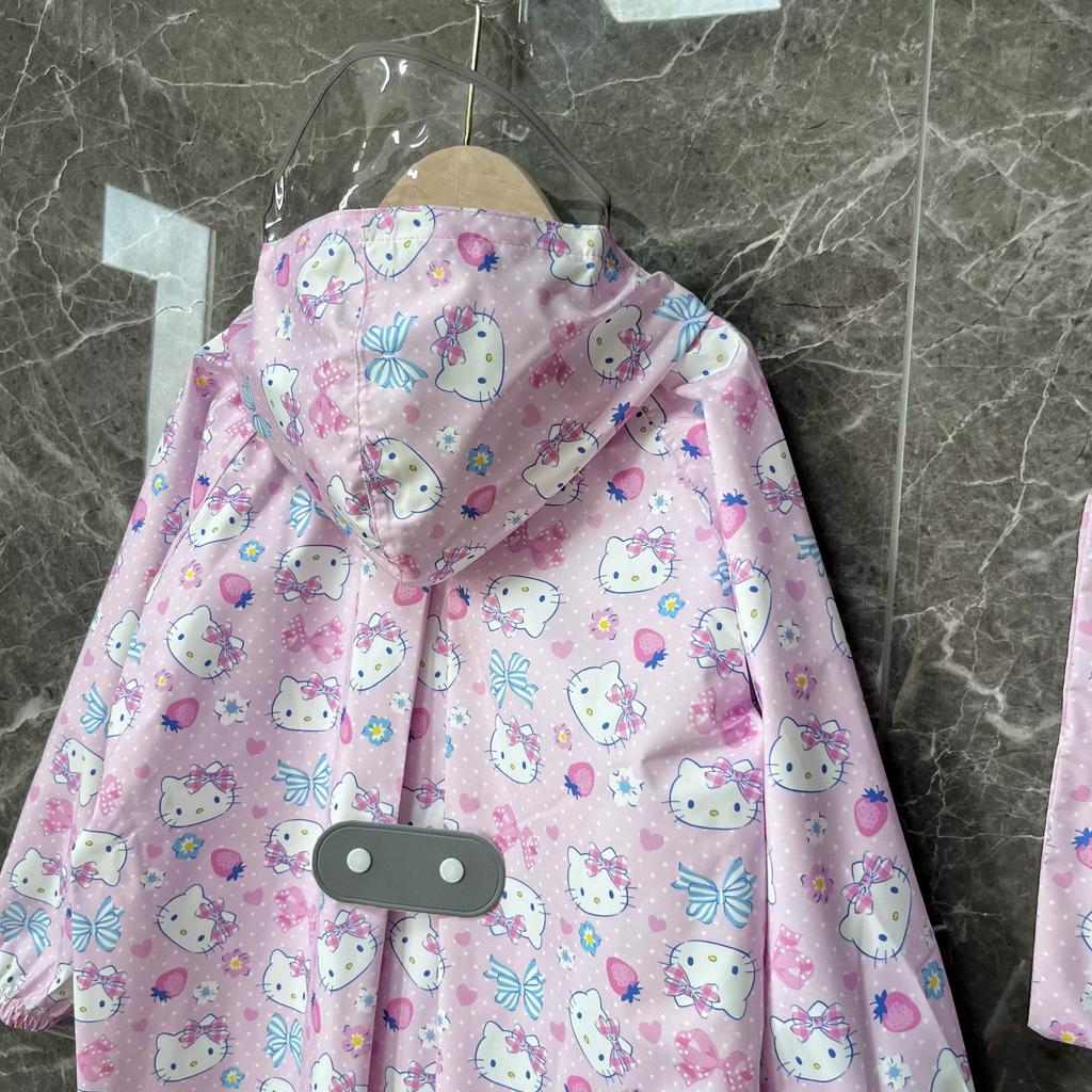 2026 Portable Cute Raincoat for Girls, Elementary School Students, Children, with Backpack Space, for Toddlers, Kindergarten Girls
