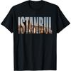 Istanbul Türkei Stadtsilhouette Fotografie Schrift T-Shirt