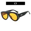 Oversized Oval Pilot Shield Sunglasses Women Big 2025 Luxury Brand Retro Y2K Punk Mirror Sun Glasses For Ladies Shades UV400